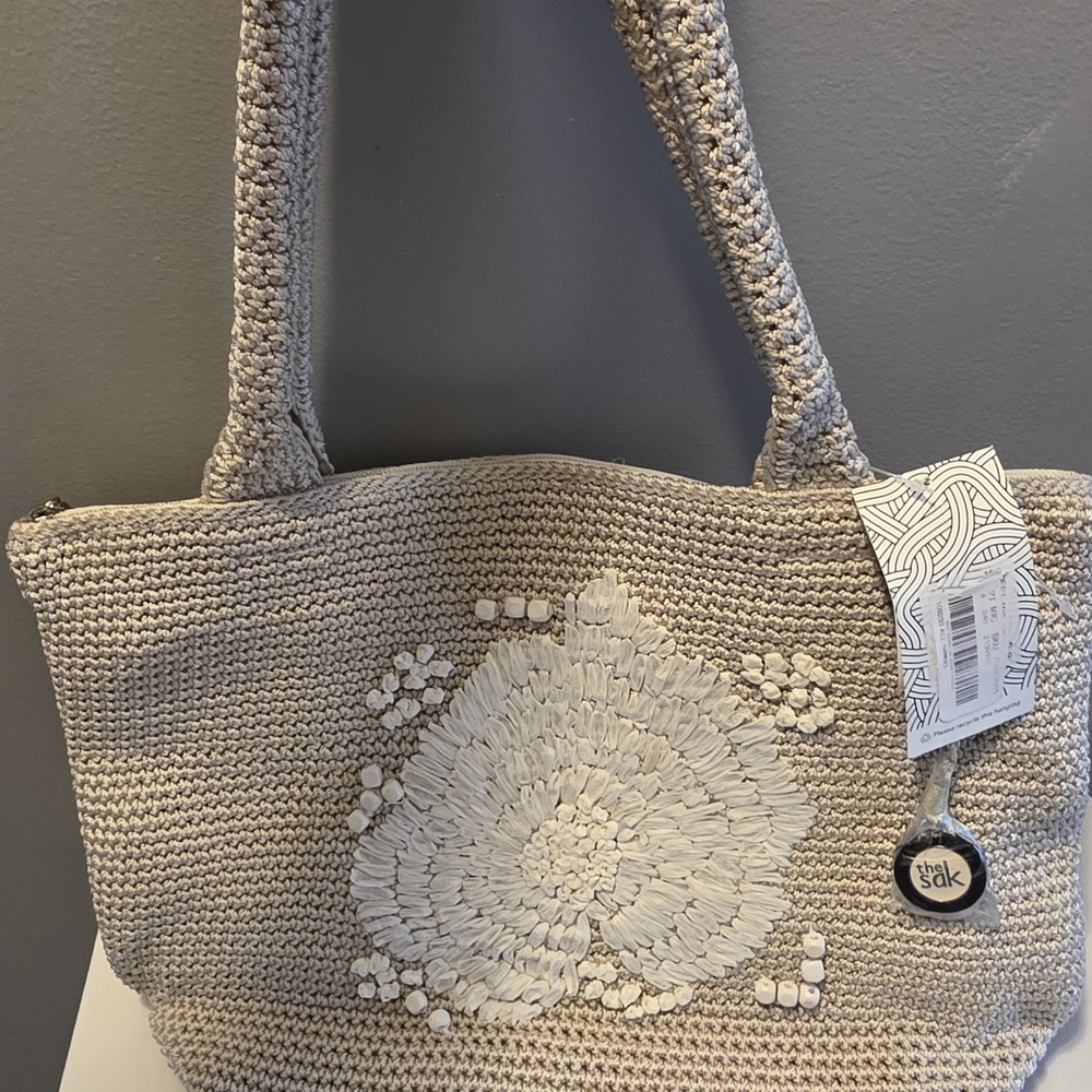 BRAND NEW The Sak Beige Crochet Tote